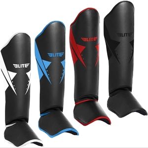 Black Kickboxing Shin Guards